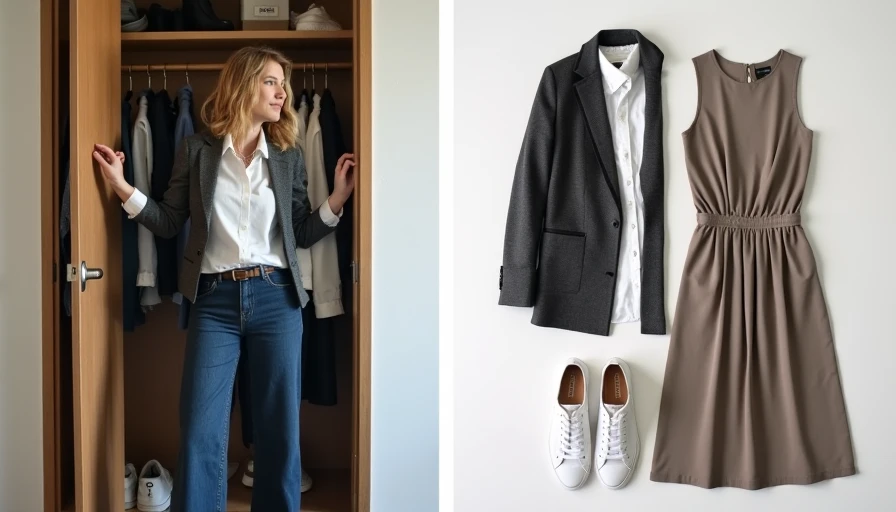 Elevated jeans and blazer outfit laid out on bed - polished daily formula