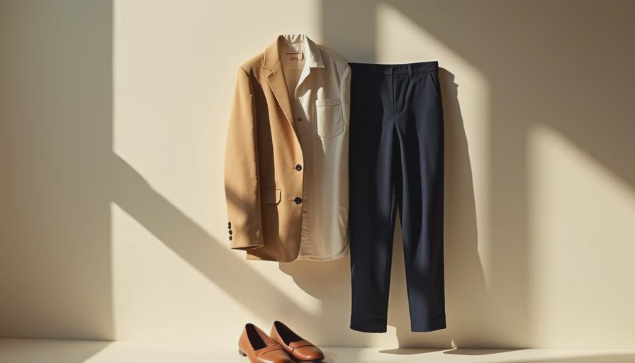 Before and after proportion comparison of top lengths on outfit - fixing frumpy feeling