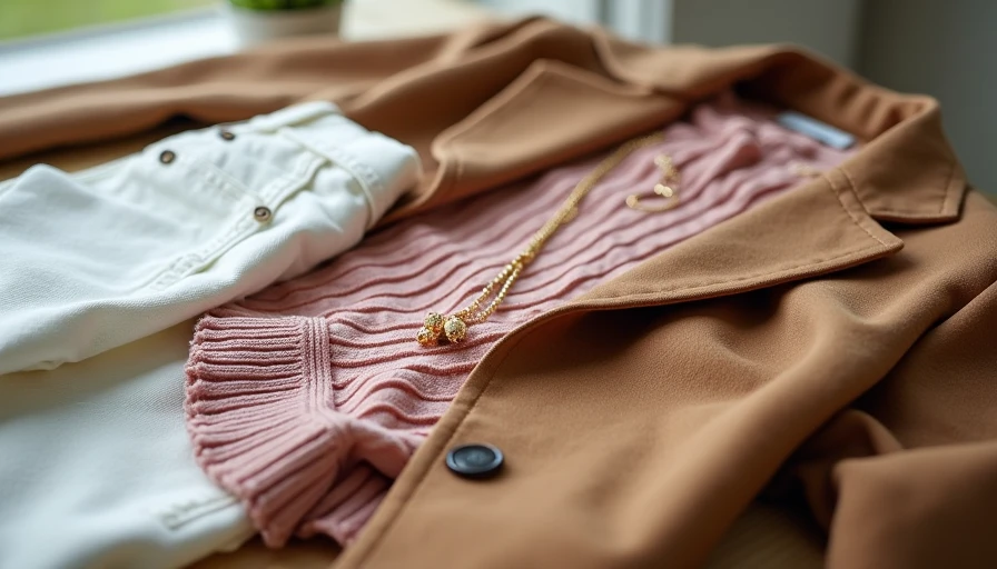 Feminine polished outfit combination with blush sweater and camel blazer - dressing better after 30