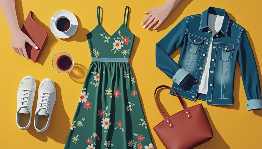 Illustration for weekend errand outfits that transition seamlessly to casual dinner