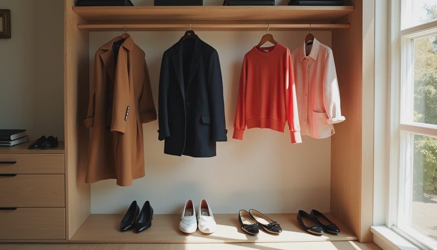 Visual context for balancing trendy items with timeless staples successfully